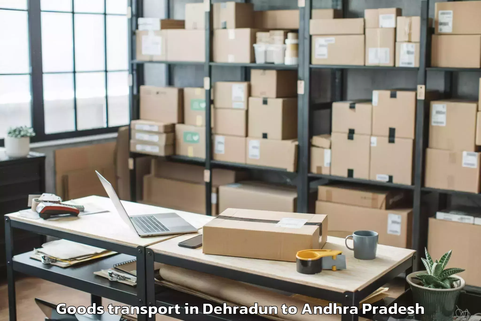 Leading Dehradun to Nandivada Goods Transport Provider